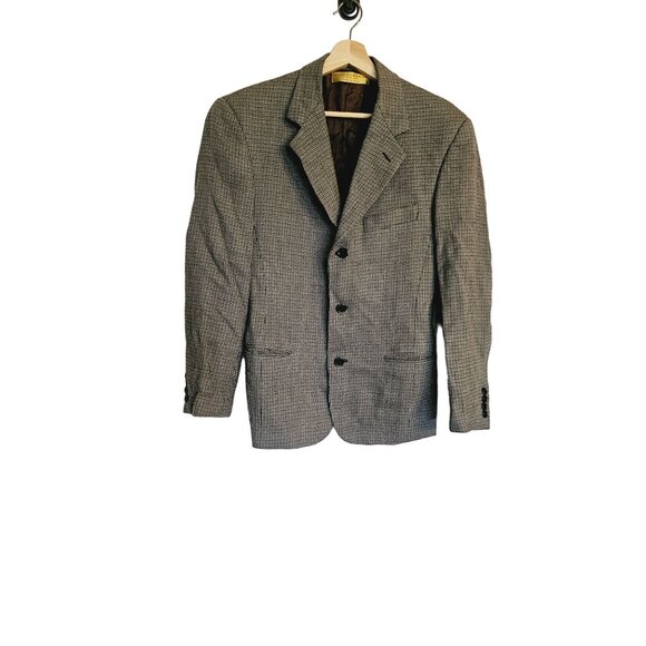 Donna Karan Other - VTG Donna Karen Mens 40 Made in Italy Wool Houndstooth Blazer Sport‎ Coat